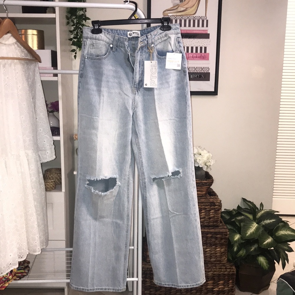 NWT PTCL High Rise Wide Leg Jeans 29 - Picture 7 of 10